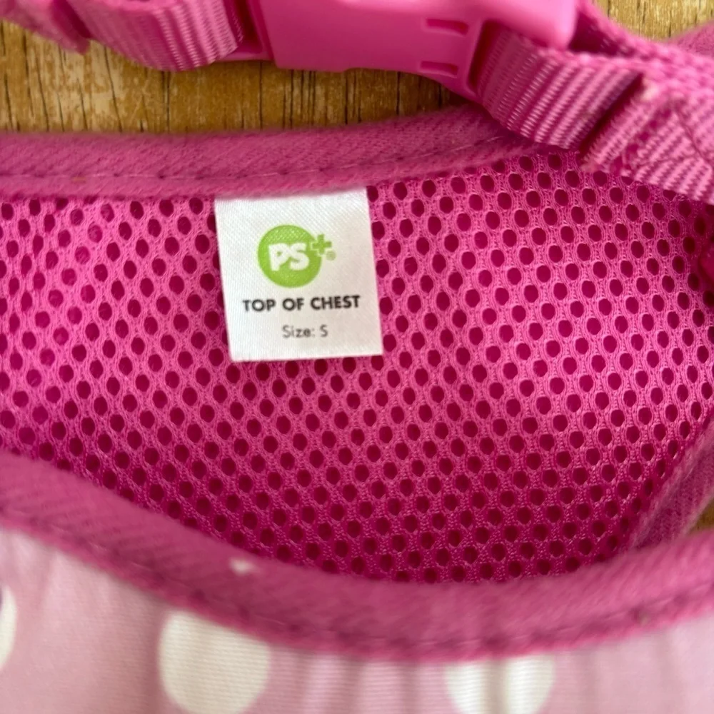 Pet Supplies Plus Pink and White Polka Dot Dog Harness with Adjustable Straps